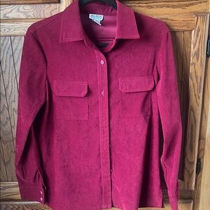 Allison Taylor stretch Red Button Down Shirt